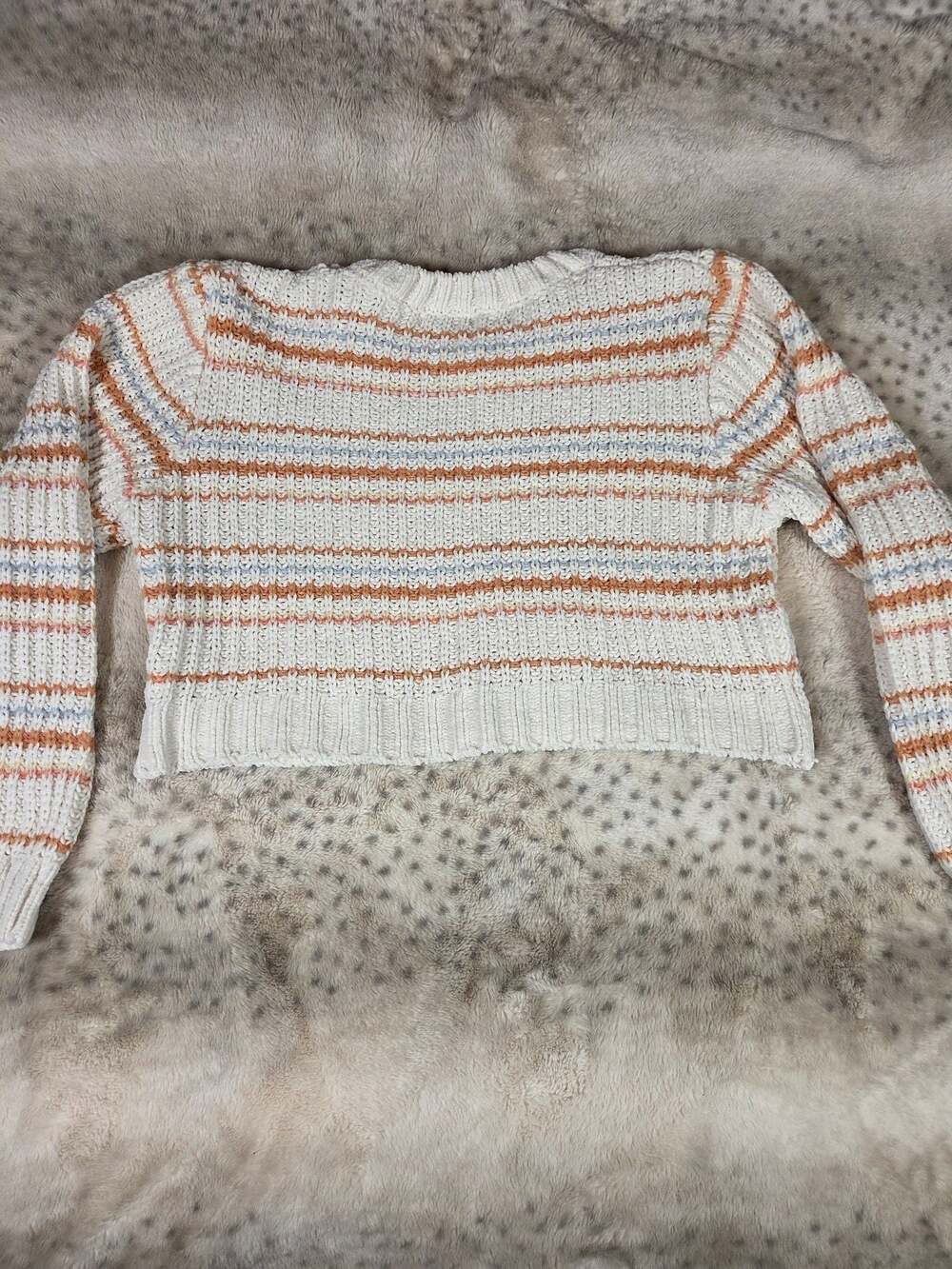 Altar'd State Striped Cropped Knit Sweater, Size S - Picture 3 of 7